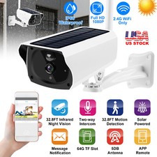 HD 1080P Wireless Solar Power WiFi Outdoor Home Security IP Camera Night Vision