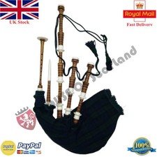 Scottish Highland Bagpipe Ready To play Black Velvet Cover Free Practice Chanter