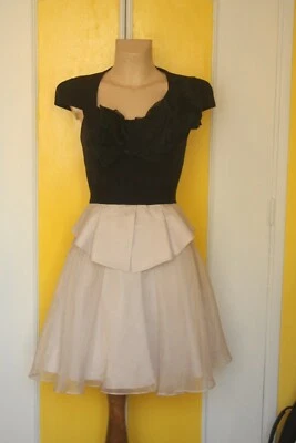 Robe fêtes noire et blanche tutu tulle karen Millen 38 - Photo 1/4