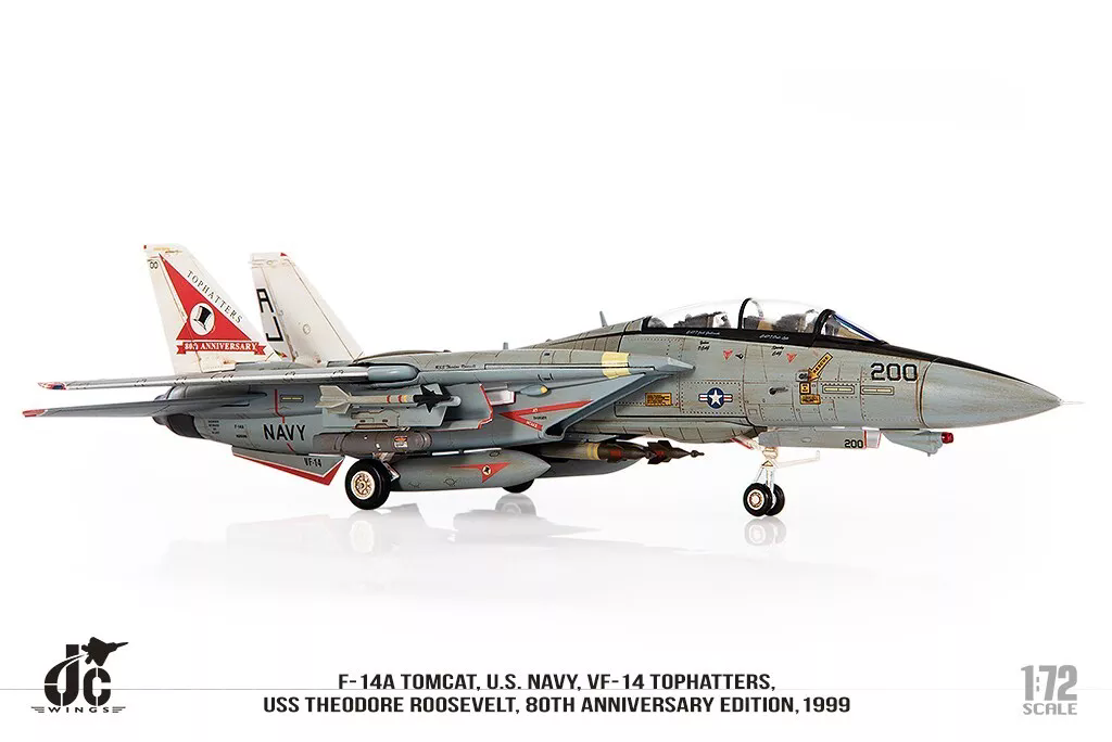 1:72 JC Wings F-14A TOMCAT,U.S.NAVY, VF-14 TOPHATTERS 1999 Fighter
