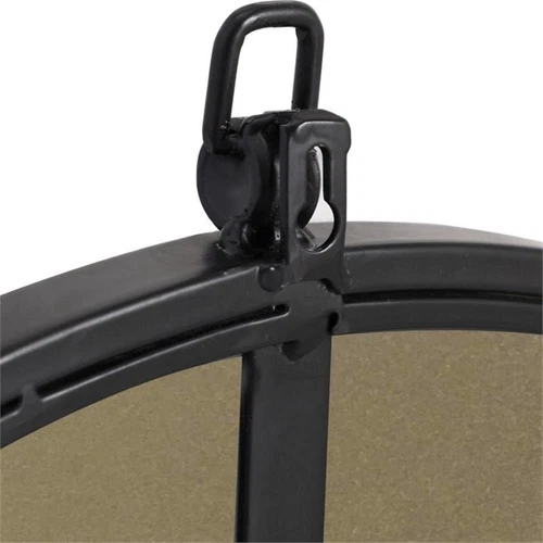 Elegant Decor Rowan 48" Round Metal Frame Hooked Mirror in Black - Picture 10 of 11