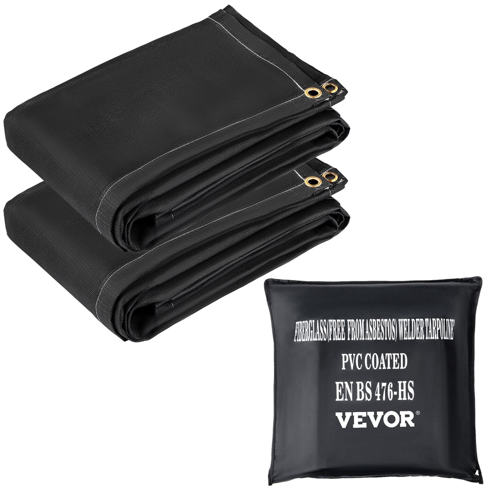 Couverture de soudage ignifuge VEVOR avec oeillets bâche anti-feu lot de 2