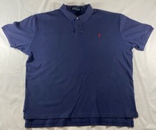 Polo By Ralph Lauren Navy Blue Red Pony Logo 100 Cotton Polo Men  s Size XL
