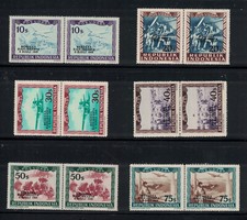 Indonésie LOT DE 6 PAIRES  NEUFS**MNH ,  MERDEKA 8/7/1949