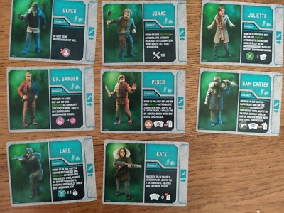 8 Charakterkarten Norwegian Outpost The Thing Brettspiel deutsch