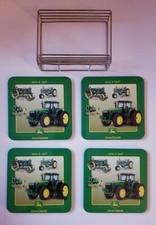 ~Vintage depuis 1837 métal John Deere vert sous-verre support dos liège~Parfait~