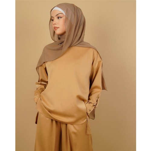 2 PIEZAS Mujeres Mangas Largas Blusa Pantalones Set Abaya Musulmán Caftán Ramadán Vestido - Imagen 10 de 111