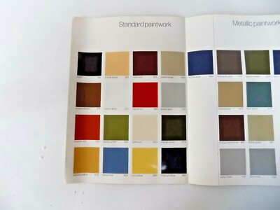 1981 Mercedes Owners Color Chart w107 w123 sales brochure 380sl