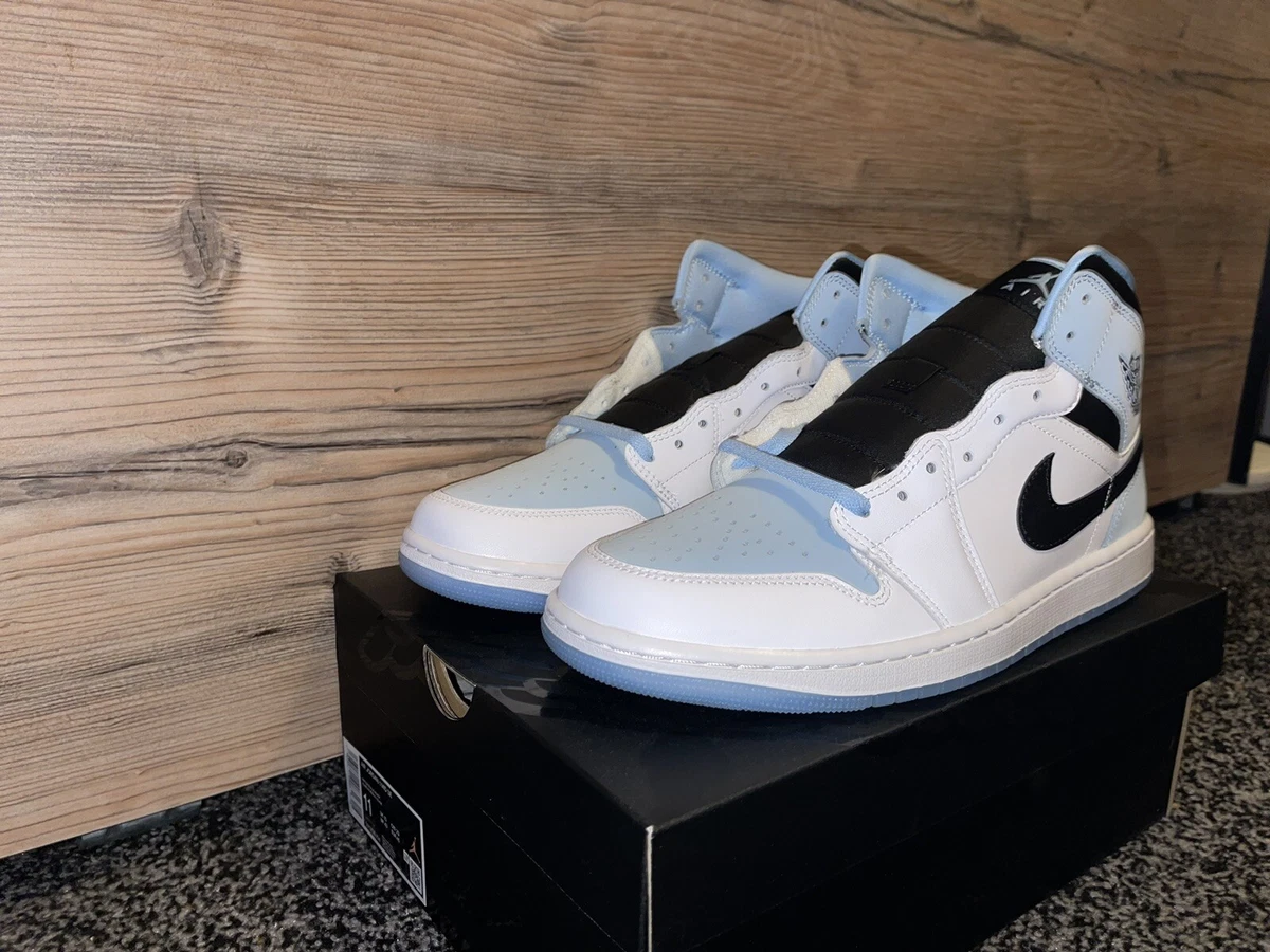 Air Jordan 1 MID SE White Black Ice blue UK Men s Size 11.5 Eur 47