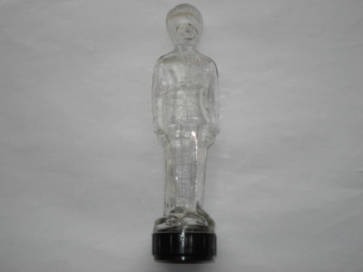 CWW2 VINTAGE SOLDAT (GUARDSMAN) FIGURAL GLAS PARFÜMFLAKON VON ROCHER FRERE