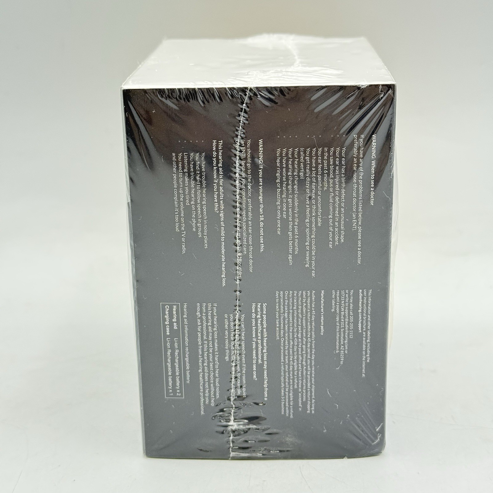 Audien BTE Behind The Ear Rechargeable OTC Hearing Aids Noise Reduction SEALED