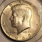 1969-D Kennedy Half Dollar 40% SILVER! Nice Condition Beautiful Coin!