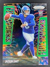 Jaxson Dart 2025 Panini Green Wave Prizm Football Fireworks Rookie RC #6 Giants