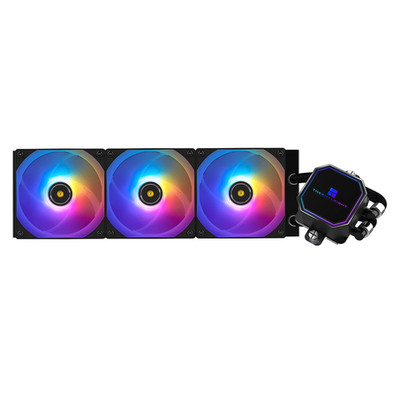 Frozen Prism 360 Black ARGB CPU Liquid Cooler,Efficient PWM Controlled Pump 3300
