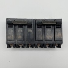 Lot of 2 GE THQB32030 3 Pole 30 Amp 240V Bolt-On Circuit Breaker THQB 30A
