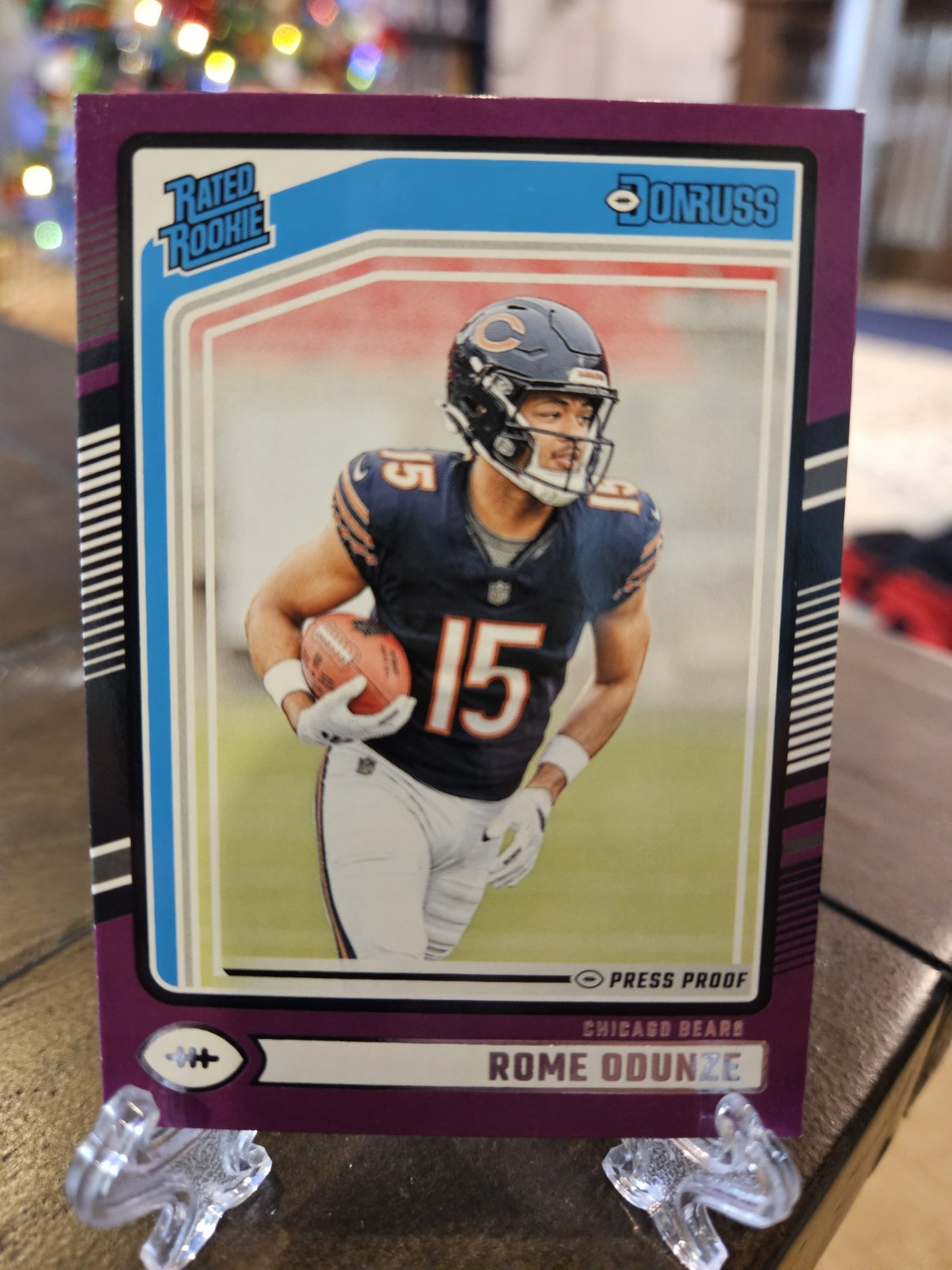 2024 Panini Donruss - Rated Rookie Rome Odunze #309 Purple Press Proof (RC)