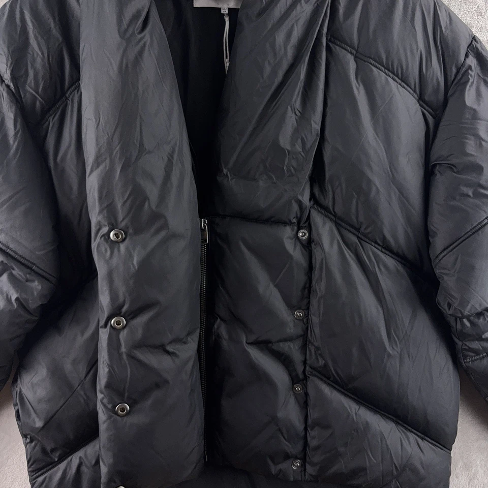 Chaqueta acolchada negra con marco acolchada para mujer talla XS estilo de gran tamaño Foto 4 de 4