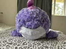 💜 Soft Purple Narwhal Whale Plush – Happy, Needs a Friend 🐳✨