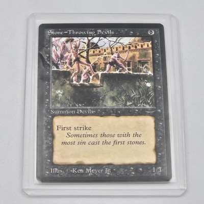 MTG Stone-Throwing Devils (Dark) Arabian Nights Regular Common for