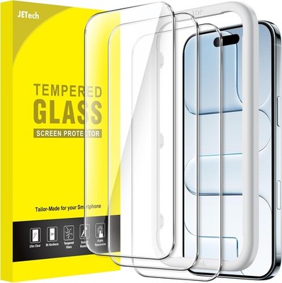 JETech 3 Stück Schutz-Folie für iPhone 17 Air, 9H Gehärtete Glas, Display-Schutz