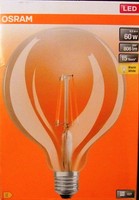 Osram LED Filament Leuchtmittel Globe 6,5W = 60W E27 Klar Warmweiß 2700K Warm Wh
