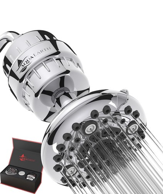 #ad Aqua Earth Filtered Shower Head High Pressure Shower Filter Hard Water Remove $25.99