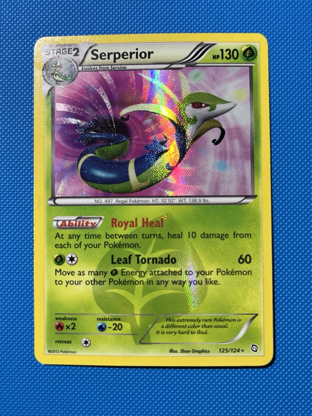 2012 Pokemon Serperior 125/124 B&W Dragons Exalted Secret Rare TCG Shiny NM
