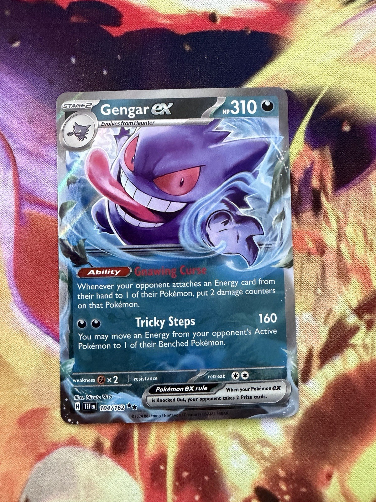 Pokémon TCG Gengar EX Temporal Forces Ultra Rare Card 104/162