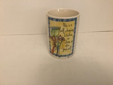  Vintage Born To Shop Kitchen Utensil Jar Holder Pot Johnson Brothers Great Cond