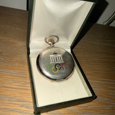 Antique Omega Pocket Watch c1936 Berlin Olympic Games 