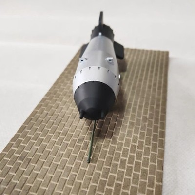 3D Printed Homemade 1/72 Soviet Tsar Bomba Finished Mode Ornament