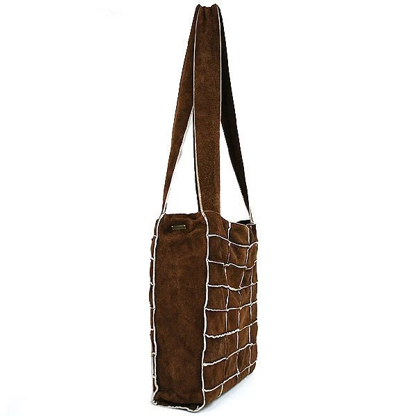 Bolso de Hombro CHANEL Genuino Excelente Estado Mouton Marrón Damas Foto 3 de 4