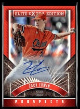 2015 Panini Elite Extra Edition Autographed Prospects Zack Erwin Auto Chicago