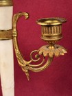 Louis XVI White Marble & Gilt Bronze Pr. CANDLEHOLDERS 19th C FInely Chiseled !! — photo 6
