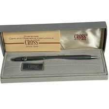 Cross Grey Ball Point Pen Blue Ink 2102 Original Box