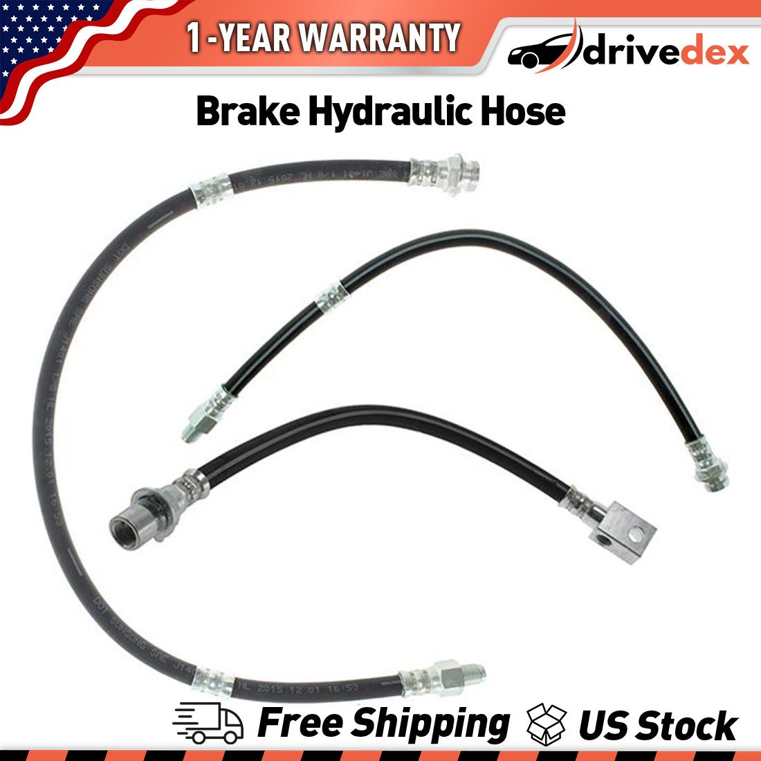 3PCS Centric Brake Hydraulic Hose Front Rear For Cadillac Eldorado 1975-1978