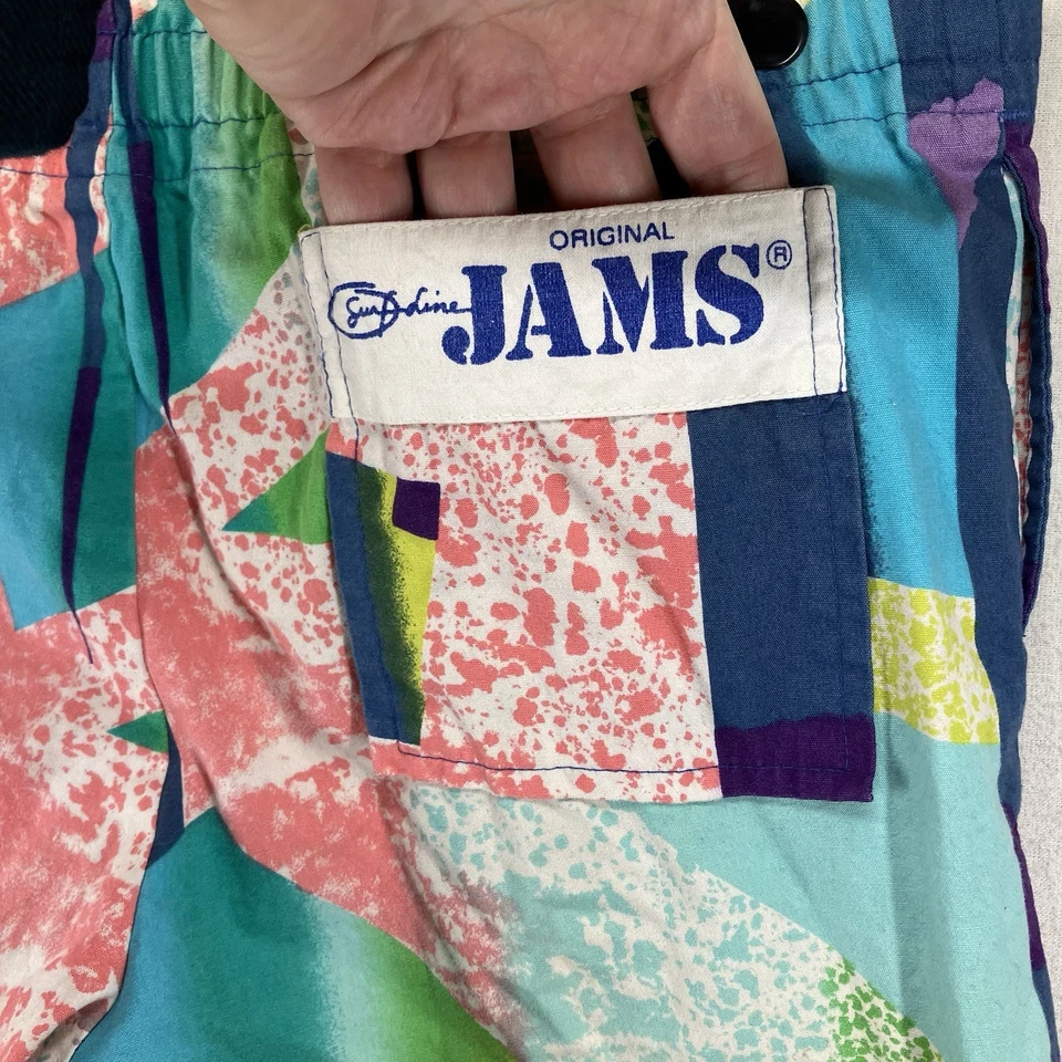 Pantalones Cortos Surf Line Jams Multicolor Años 80 Originales "Grandes" 33x18 Foto 3 de 4