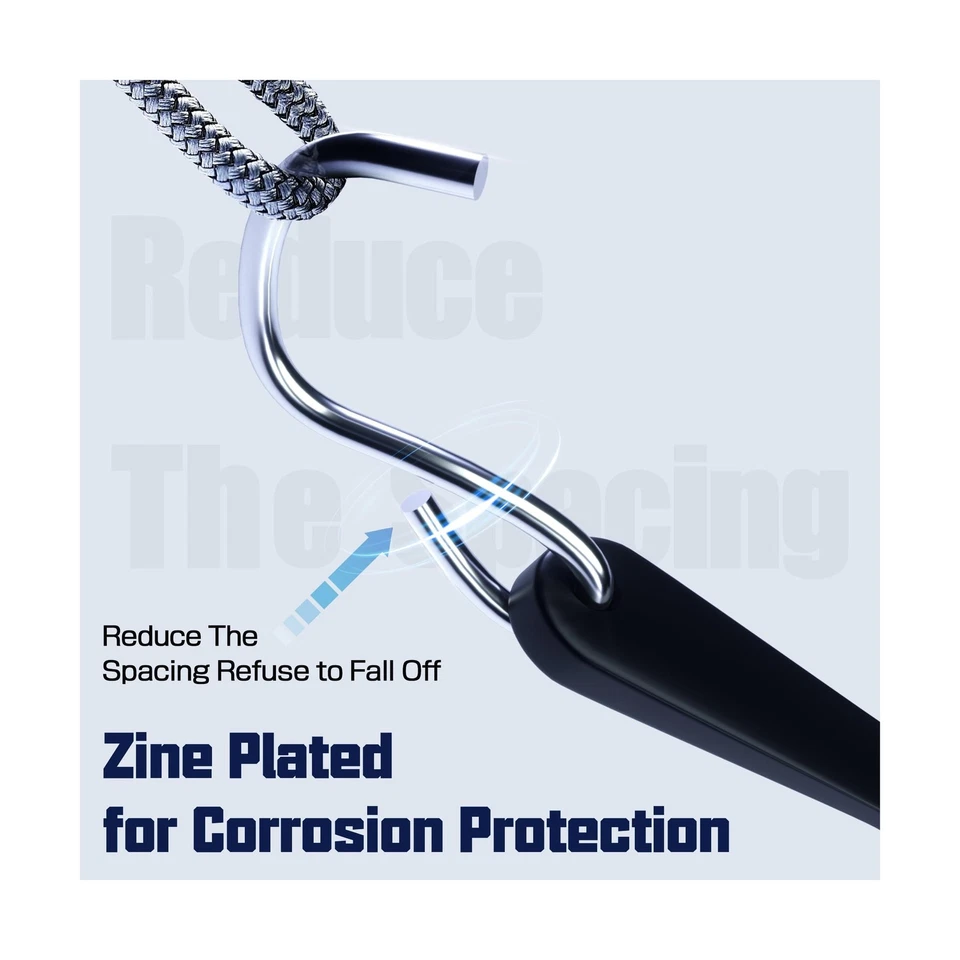 Paquete de 20 cables elásticos de goma KJE (15", 21", 31") con ganchos en S - EPDM de calidad, H... Foto 4 de 4