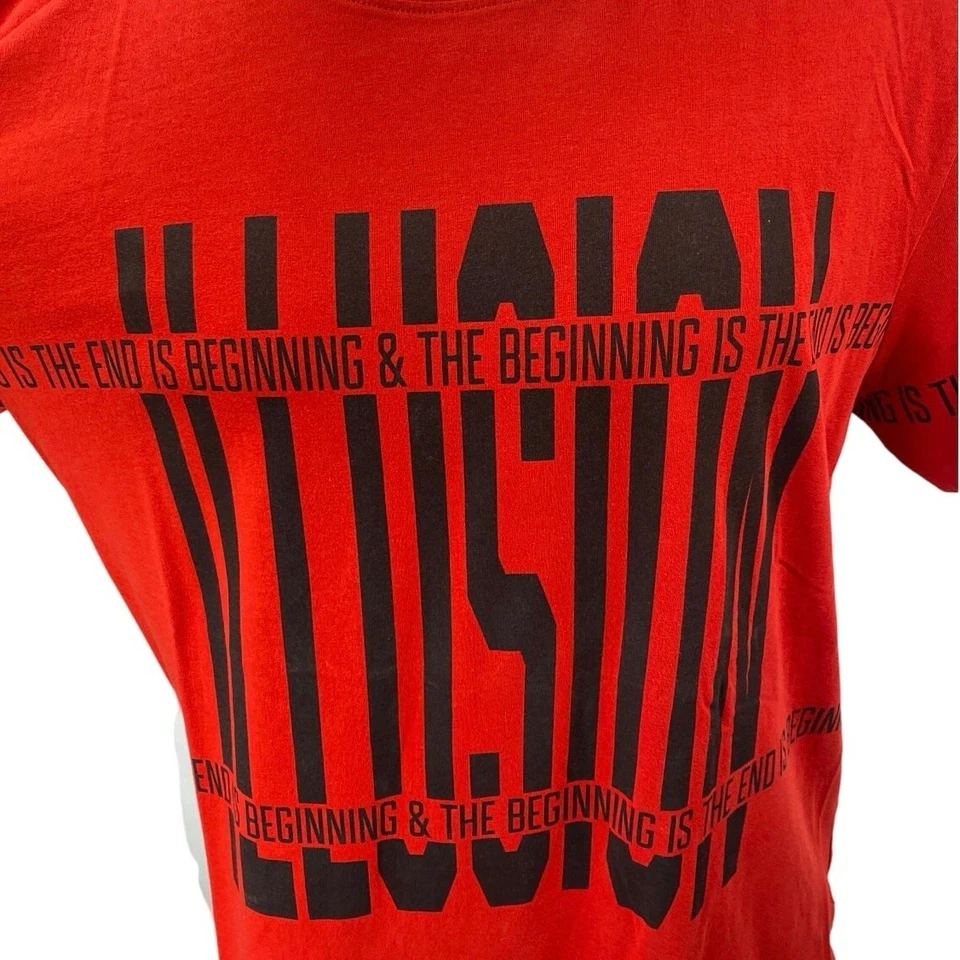 Camiseta Top Jack & Jones Para Hombre Roja Tipografía Algodón Manga Corta Crew XL Foto 3 de 4