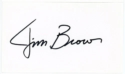 HOF -JIM BROWN- Signed/Autograph/Auto CLEVELAND BROWNS Football Index Card