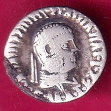 Indo-Greek Kingdom Apollodotus II 1 Drachma silver coin  #X19
