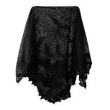 Spider Web Poncho Halloween Costumes for Women Plus Large,