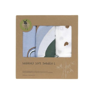 Heavenly soft Swaddle L Happy Rascals sky blue