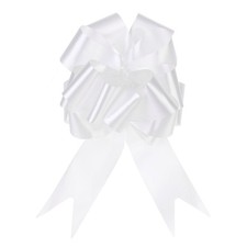 10pcs 5 Inch Large Pull Bow Big Gift Wrapping Ribbon White for Christmas Bow