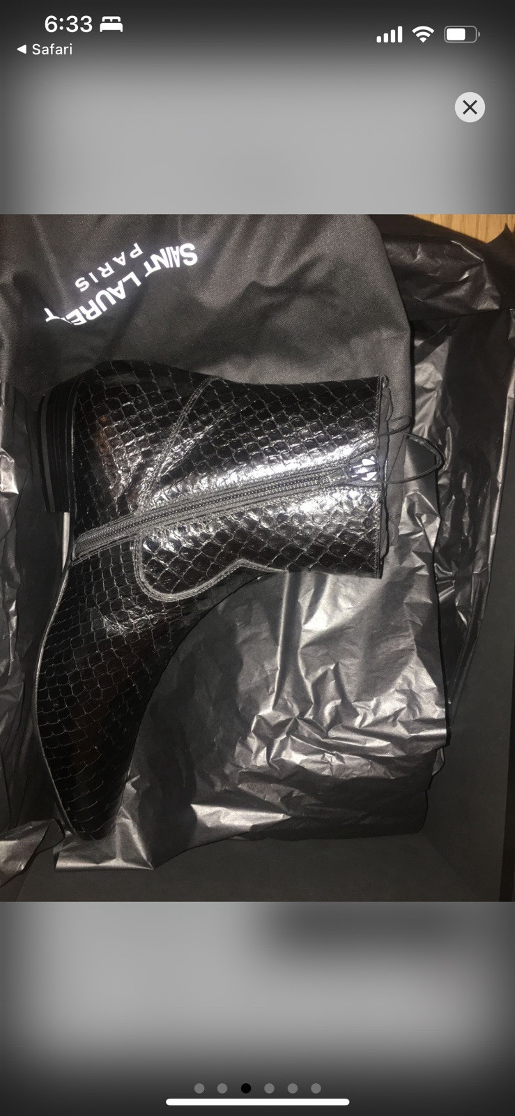 Saint Laurent Devon Python Boot black 40 - image 11