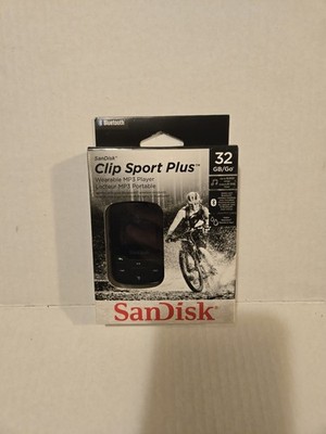 Sandisk Clip Sport Plus 32GB Bluetooth Wearable Mp3 Player Water Resistant - NEW