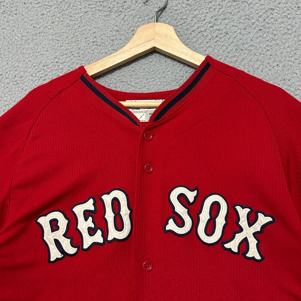 Boston Red Sox #18 Shane Victorino Majestic Jersey Men 48 Red MLB Baseball - Image 3 of 4