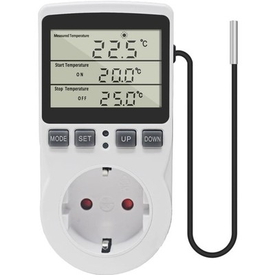 Temperaturregler Steckdose 230V Digital Thermostat für Gewächshaus Kühlschrank