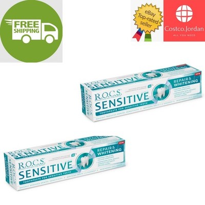 2er Pack X R.O.C.S Sensitive Repair & Whitening Zahnpasta 94g