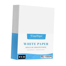 9" x 12" White Regular Paper – Multipurpose Office Paper for Copy, Printing 